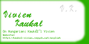 vivien kaukal business card